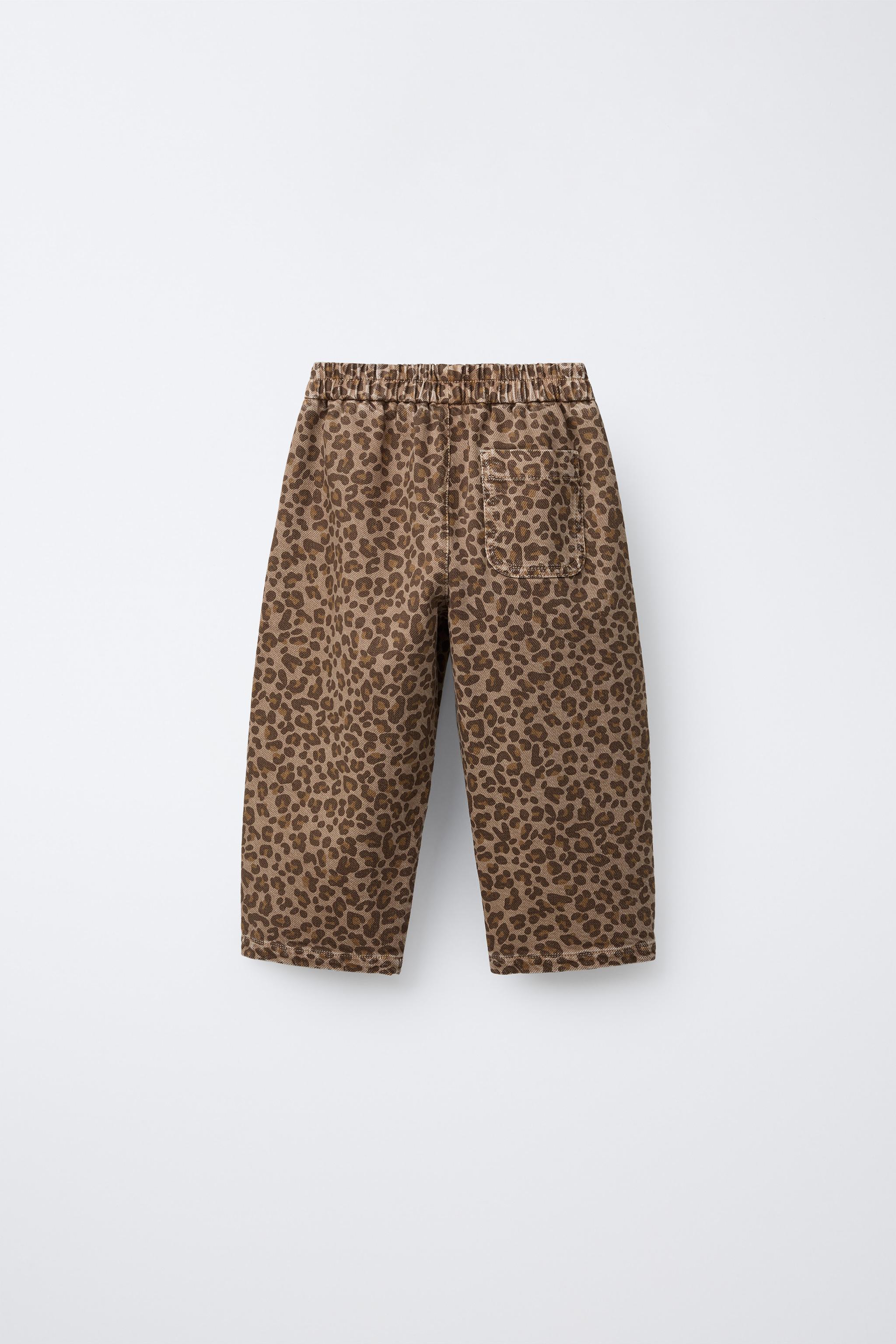 ANIMAL PRINT BAGGY PANTS